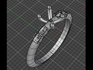 engagement ring 3D Print Model