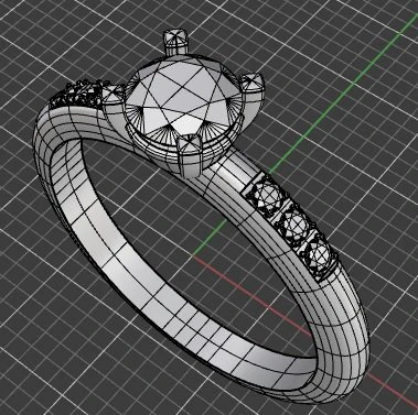 engagement ring 3D Print Model .c4d .max .obj .3ds .fbx .stl .blend 