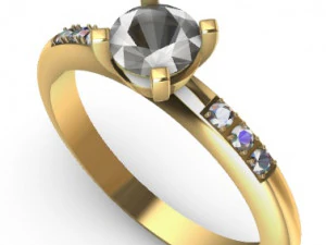 engagement ring 3D Print Model
