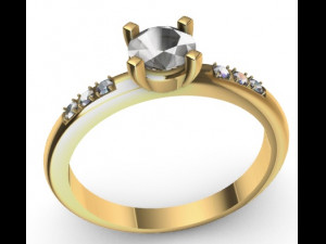 engagement ring 3D 打印模型