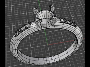 engagement ring 3D Print Model