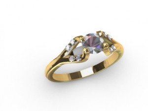 engagement ring 3D Print Model