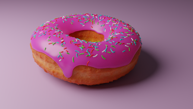 donut 3D Model .c4d .max .obj .3ds .fbx .stl .blend 
