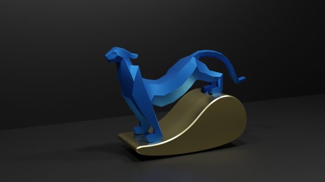 Puma Abstract Style 3D Model .c4d .max .obj .3ds .fbx .stl .blend 