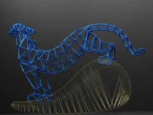 Puma Abstract Style 3D Model