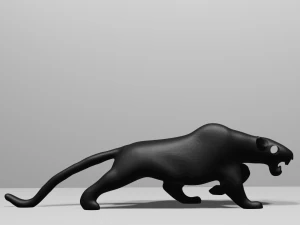 Stylish Black Panther 3D Print Model