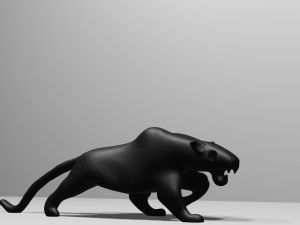 Stylish Black Panther 3D Print Model