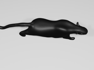 Stylish Black Panther 3D Print Model