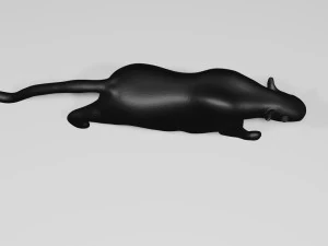 Stylish Black Panther 3D Print Model