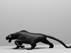 Stylish Black Panther 3D Print Model
