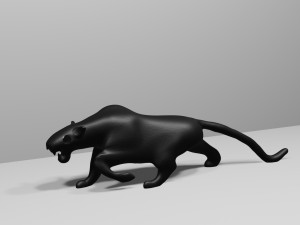 Stylish Black Panther 3D Print Model
