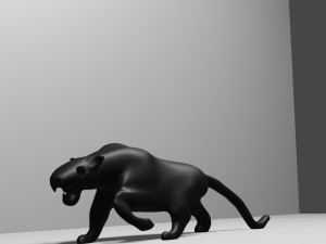 Stylish Black Panther 3D Print Model