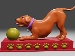 Грайливий пес 3D Принт Модель