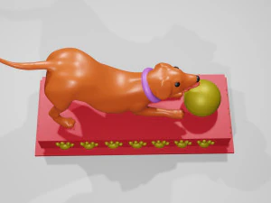 Playful Dog 3D Print Model