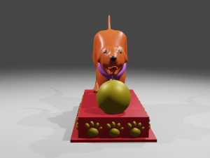 Playful Dog 3Dプリントモデル