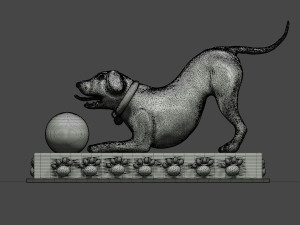 Playful Dog 3Dプリントモデル