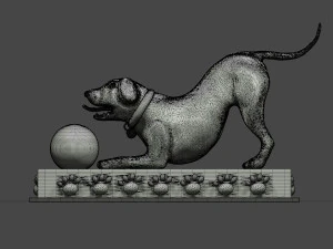 Playful Dog 3D Print Model