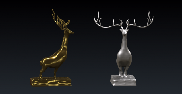 Stylish Deer 3D 打印模型 .c4d .max .obj .3ds .fbx .stl .blend 