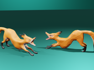 Yawning Fox 3D Модель
