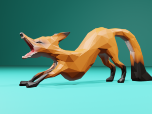 Yawning Fox 3D Модель