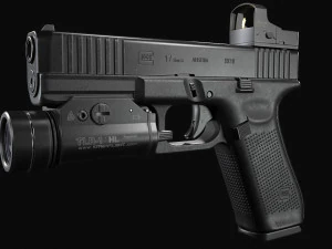 Glock 17 with attachments 3D Model
