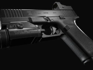 Glock 17 with attachments 3D Model