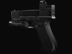 Glock 17 with attachments 3D Model