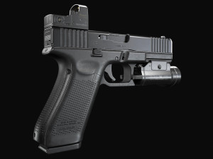 Glock 17 with attachments 3D 模型