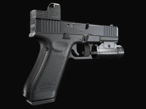 Glock 17 with attachments 3D Model