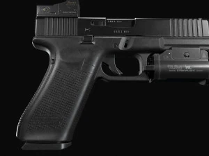 Glock 17 with attachments 3D Model