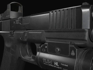 Glock 17 with attachments 3D Model