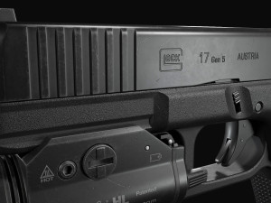 Glock 17 with attachments 3D 模型