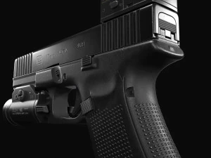 Glock 17 with attachments 3D Model