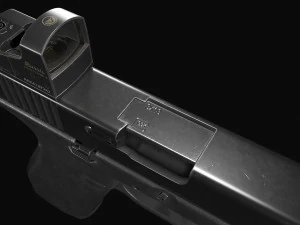 Glock 17 with attachments 3D Model