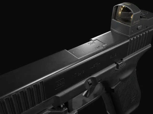 Glock 17 with attachments 3D Model