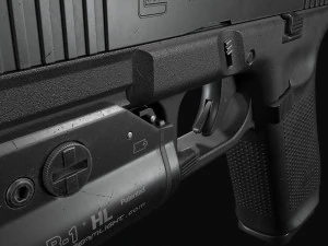 Glock 17 with attachments 3D Model