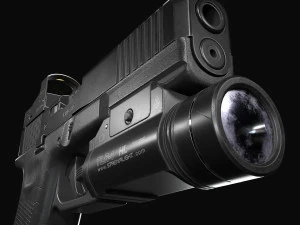 Glock 17 with attachments 3D Model