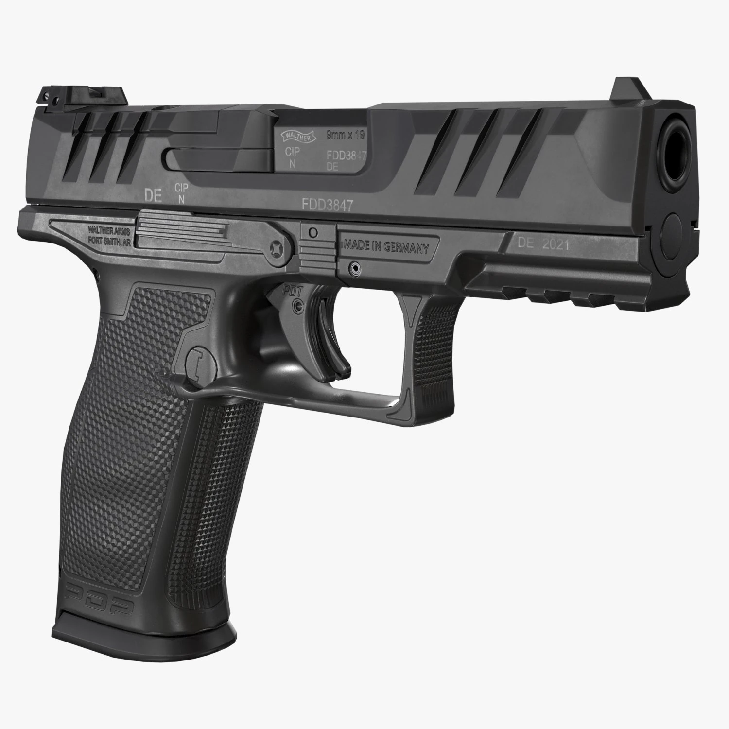Walther PDP Full-Size 3D Model .c4d .max .obj .3ds .fbx .stl .blend 