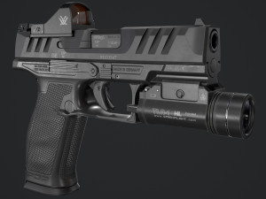 Walther PDP Fullsize with attachments Model 3D