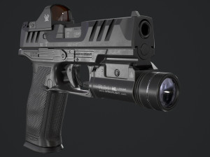Walther PDP Fullsize with attachments Model 3D