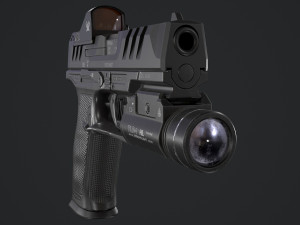 Walther PDP Fullsize with attachments Model 3D