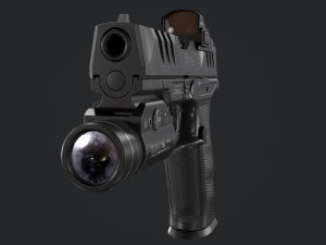 Walther PDP Fullsize with attachments Model 3D