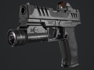 Walther PDP Fullsize with attachments Model 3D