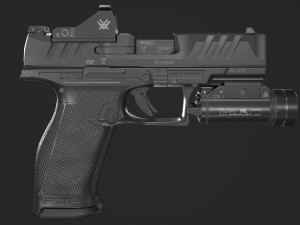 Walther PDP Fullsize with attachments Model 3D