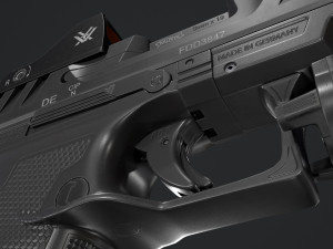 Walther PDP Fullsize with attachments Model 3D