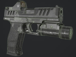 Walther PDP Fullsize with attachments Model 3D
