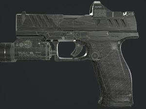 Walther PDP Fullsize con allegati Modello 3D