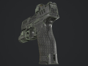 Walther PDP Fullsize with attachments Model 3D