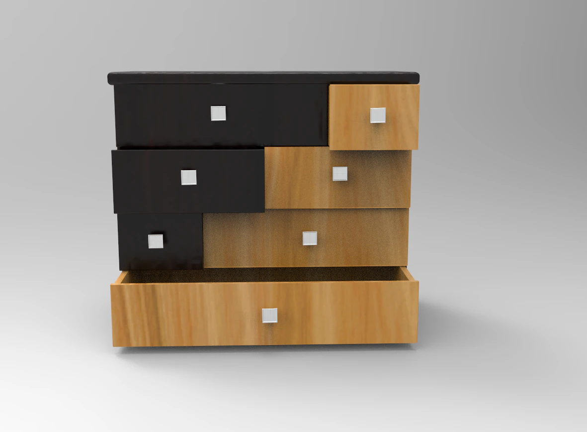 chest of drawers 3D Model .c4d .max .obj .3ds .fbx .stl .blend