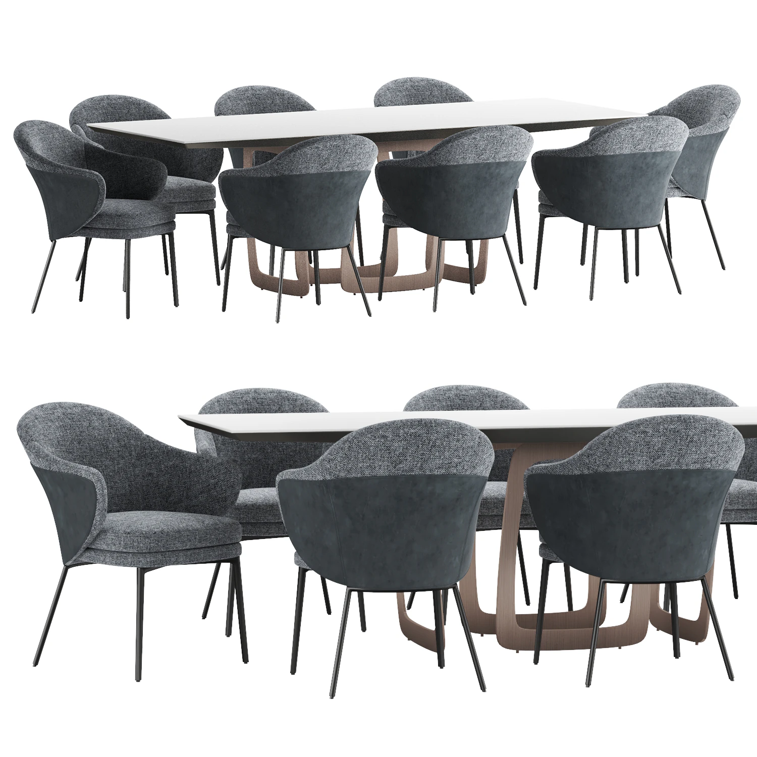 dining set 2 3D Model .c4d .max .obj .3ds .fbx .stl .blend 